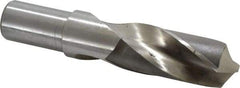 Hertel - 1-3/4" 118° High Speed Steel Screw Machine Drill Bit - Bright Finish, Right Hand Cut, 5-1/8" Flute Length, 8" OAL - Benchmark Tooling