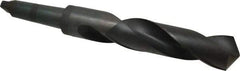 Hertel - 2-1/2", 5MT 118° Point High Speed Steel Taper Shank Drill Bit - Oxide Finish, 11-1/4" Flute Length, 18-3/4" OAL - Benchmark Tooling