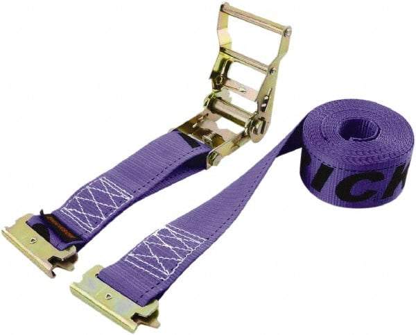 Erickson Manufacturing - 16' Long x 2" Wide, 2,500 Lb Basket Capacity, Polyester & Steel Web Sling - Blue - Benchmark Tooling