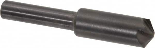 Hertel - 3/8" Head Diam, 1/4" Shank Diam, 4 Flute 120° High Speed Steel Countersink - 1-3/4" OAL, Straight Shank - Benchmark Tooling