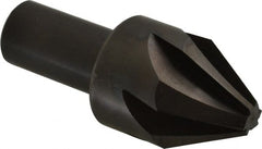 Hertel - 1-1/4" Head Diam, 3/4" Shank Diam, 6 Flute 60° High Speed Steel Countersink - Benchmark Tooling