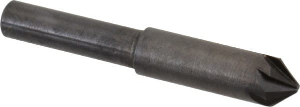 Hertel - 5/16" Head Diam, 1/4" Shank Diam, 6 Flute 82° High Speed Steel Countersink - Benchmark Tooling