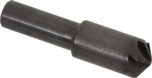 Hertel - 1/2" Head Diam, 3/8" Shank Diam, 6 Flute 120° High Speed Steel Countersink - Benchmark Tooling