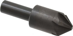 Hertel - 7/8" Head Diam, 1/2" Shank Diam, 6 Flute 82° High Speed Steel Countersink - Benchmark Tooling