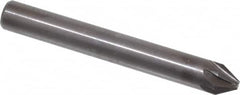 Hertel - 1/4" Head Diam, 1/4" Shank Diam, 6 Flute 60° High Speed Steel Countersink - Benchmark Tooling