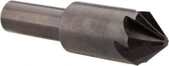 Hertel - 3/4" Head Diam, 1/2" Shank Diam, 6 Flute 82° High Speed Steel Countersink - 2-3/4" OAL, Straight Shank - Benchmark Tooling