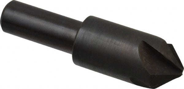 Hertel - 3/4" Head Diam, 1/2" Shank Diam, 4 Flute 90° High Speed Steel Countersink - Benchmark Tooling