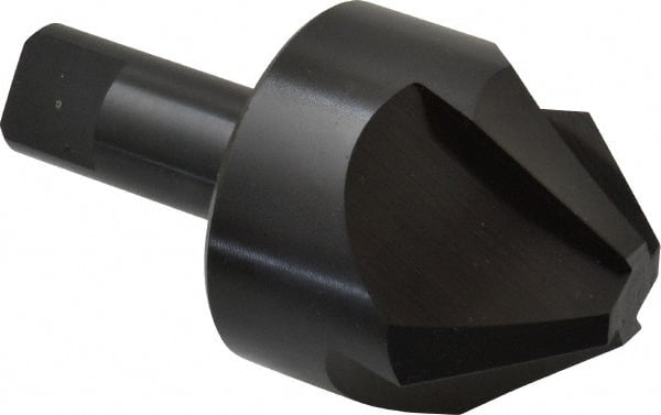 Hertel - 2" Head Diam, 3/4" Shank Diam, 4 Flute 82° High Speed Steel Countersink - Benchmark Tooling