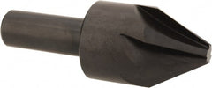 Hertel - 1" Head Diam, 1/2" Shank Diam, 6 Flute 60° High Speed Steel Countersink - Benchmark Tooling