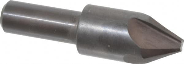 Hertel - 3/4" Head Diam, 1/2" Shank Diam, 4 Flute 60° High Speed Steel Countersink - Benchmark Tooling