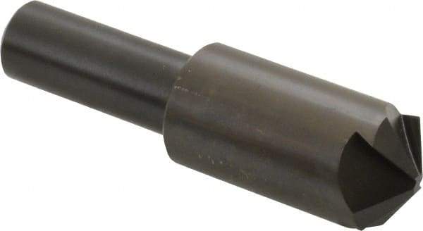 Hertel - 3/4" Head Diam, 1/2" Shank Diam, 4 Flute 120° High Speed Steel Countersink - 2-11/16" OAL, Straight Shank - Benchmark Tooling