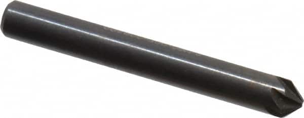 Hertel - 3/16" Head Diam, 3/16" Shank Diam, 6 Flute 90° High Speed Steel Countersink - Benchmark Tooling