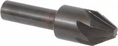 Hertel - 5/8" Head Diam, 3/8" Shank Diam, 6 Flute 60° High Speed Steel Countersink - Benchmark Tooling