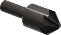 Hertel - 1" Head Diam, 1/2" Shank Diam, 6 Flute 90° High Speed Steel Countersink - Benchmark Tooling