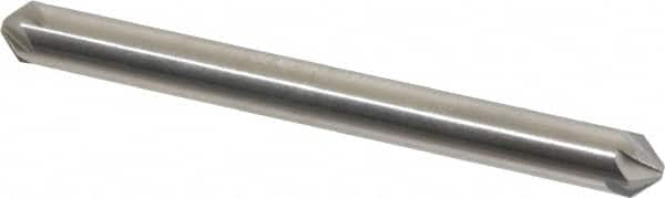 Hertel - 3/16" Head Diam, 3/16" Shank Diam, 6 Flute 90° High Speed Steel Countersink - Benchmark Tooling