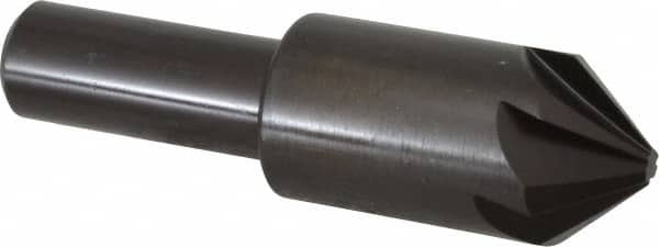 Hertel - 3/4" Head Diam, 1/2" Shank Diam, 6 Flute 82° High Speed Steel Countersink - Benchmark Tooling