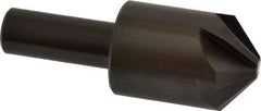 Hertel - 1" Head Diam, 1/2" Shank Diam, 6 Flute 100° High Speed Steel Countersink - 2-3/4" OAL, Straight Shank - Benchmark Tooling