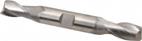 Hertel - 15mm, 1-1/8" LOC, 5/8" Shank Diam, 4-1/2" OAL, 2 Flute, Cobalt Square End Mill - Double End, Uncoated, Centercutting - Benchmark Tooling