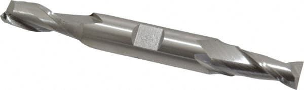 Hertel - 10mm, 13/16" LOC, 1/2" Shank Diam, 3-3/4" OAL, 2 Flute, Cobalt Square End Mill - Double End, Uncoated, Centercutting - Benchmark Tooling