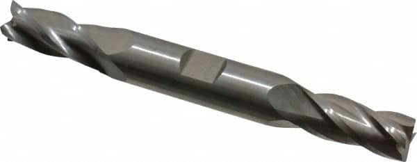Hertel - 11mm, 1" LOC, 1/2" Shank Diam, 4-1/8" OAL, 4 Flute, High Speed Steel Square End Mill - Double End, Uncoated - Benchmark Tooling