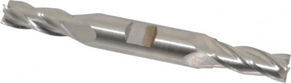Hertel - 10mm, 1" LOC, 1/2" Shank Diam, 4-1/8" OAL, 4 Flute, High Speed Steel Square End Mill - Double End, Uncoated - Benchmark Tooling