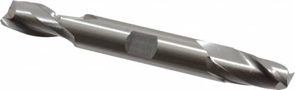 Hertel - 12mm, 13/16" LOC, 1/2" Shank Diam, 3-3/4" OAL, 2 Flute, Cobalt Square End Mill - Double End, Uncoated, Centercutting - Benchmark Tooling