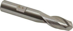 Hertel - 13mm Diam, 1-1/8" LOC, 2 Flute Cobalt Ball End Mill - Uncoated, Single End, 3-1/8" OAL, 1/2" Shank Diam - Benchmark Tooling