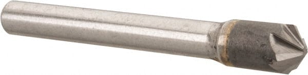 Hertel - 5/16" Head Diam, 1/4" Shank Diam, 6 Flute 100° Solid Carbide Countersink - Benchmark Tooling