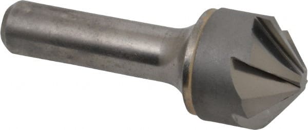 Hertel - 1" Head Diam, 1/2" Shank Diam, 6 Flute 100° Solid Carbide Countersink - Benchmark Tooling