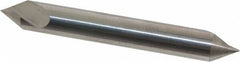 Hertel - 1/4" Head Diam, 1/4" Shank Diam, 1 Flute 60° Solid Carbide Countersink - 2" OAL, Straight Shank - Benchmark Tooling