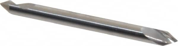 Hertel - 1/8" Head Diam, 1/8" Shank Diam, 1 Flute 60° Solid Carbide Countersink - Benchmark Tooling