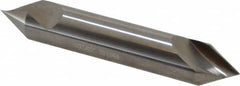 Hertel - 1/2" Head Diam, 1/2" Shank Diam, 1 Flute 60° Solid Carbide Countersink - 3" OAL, Straight Shank - Benchmark Tooling