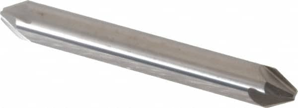 Hertel - 1/4" Head Diam, 1/4" Shank Diam, 4 Flute 60° Solid Carbide Countersink - Benchmark Tooling