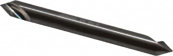 Hertel - 3/16" Head Diam, 3/16" Shank Diam, 1 Flute 60° Solid Carbide Countersink - Benchmark Tooling