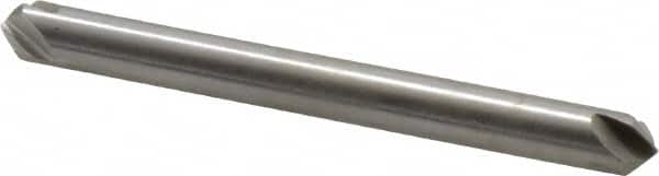 Hertel - 3/16" Head Diam, 3/16" Shank Diam, 4 Flute 90° High Speed Steel Countersink - 1-7/8" OAL, Straight Shank - Benchmark Tooling