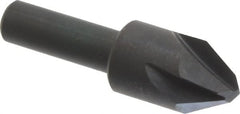 Hertel - 5/8" Head Diam, 3/8" Shank Diam, 4 Flute 60° High Speed Steel Countersink - Benchmark Tooling