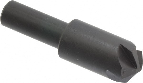 Hertel - 3/4" Head Diam, 1/2" Shank Diam, 4 Flute 120° High Speed Steel Countersink - Benchmark Tooling