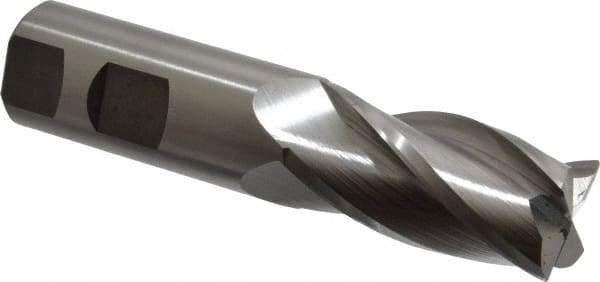 Hertel - 1", 4 Flute, Cobalt, 0.03" Corner Radius End Mill - 4-1/2" OAL, Right Hand Flute, 2" LOC, Right Hand Cut - Benchmark Tooling