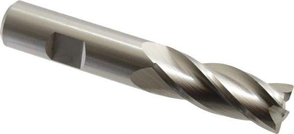 Hertel - 5/8", 4 Flute, Cobalt, 0.03" Corner Radius End Mill - 3-3/4" OAL, Right Hand Flute, 1-5/8" LOC, Right Hand Cut - Benchmark Tooling