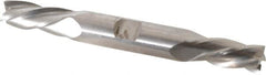 Hertel - 7/16", 1" LOC, 1/2" Shank Diam, 4-1/4" OAL, 4 Flute, Cobalt Square End Mill - Double End, Uncoated, Left Hand Cut, Left Hand Flute - Benchmark Tooling