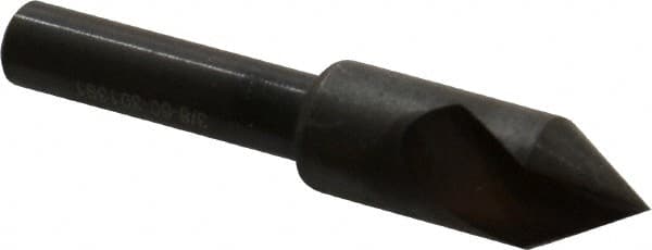 Hertel - 3/8" Head Diam, 1/4" Shank Diam, 1 Flute 60° High Speed Steel Countersink - Benchmark Tooling