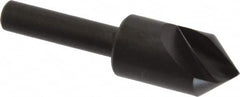 Hertel - 1/2" Head Diam, 1/4" Shank Diam, 1 Flute 82° High Speed Steel Countersink - Benchmark Tooling