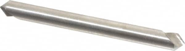 Hertel - 3/16" Head Diam, 3/16" Shank Diam, 1 Flute 90° High Speed Steel Countersink - 1-7/8" OAL, Straight Shank - Benchmark Tooling