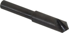 Hertel - 5/16" Head Diam, 1/4" Shank Diam, 1 Flute 100° High Speed Steel Countersink - Benchmark Tooling