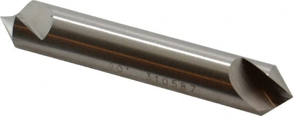 Hertel - 1/2" Head Diam, 1/2" Shank Diam, 1 Flute 90° High Speed Steel Countersink - Benchmark Tooling