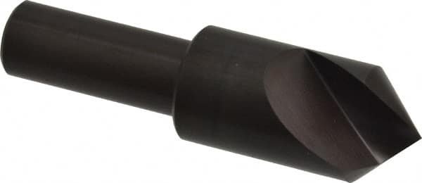 Hertel - 3/4" Head Diam, 1/2" Shank Diam, 1 Flute 90° High Speed Steel Countersink - Benchmark Tooling