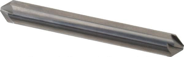 Hertel - 5/16" Head Diam, 5/16" Shank Diam, 6 Flute 90° Solid Carbide Countersink - 2-1/2" OAL, Straight Shank - Benchmark Tooling