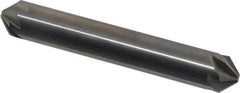 Hertel - 3/8" Head Diam, 3/8" Shank Diam, 6 Flute 90° Solid Carbide Countersink - 2-1/2" OAL, Straight Shank - Benchmark Tooling