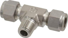 Ham-Let - 3/8" OD, Grade 316Stainless Steel Male Branch Tee - Comp x Comp x MNPT Ends - Benchmark Tooling