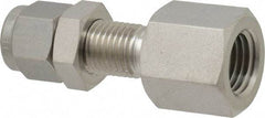 Ham-Let - 1/4" OD, Grade 316Stainless Steel Bulkhead Female Connector - Comp x FNPT Ends - Benchmark Tooling